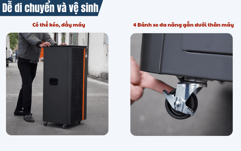 Dễ di chuyển và vệ sinh