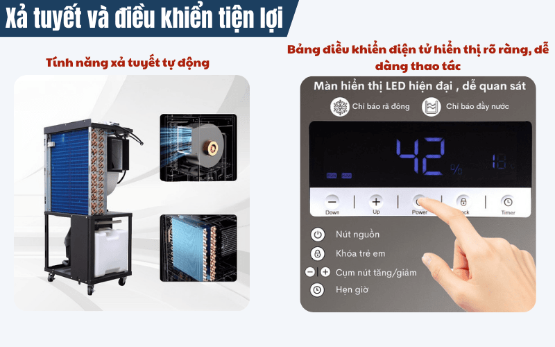 Fujihaia DH150 xả tuyết và điều khiển tiện lợi