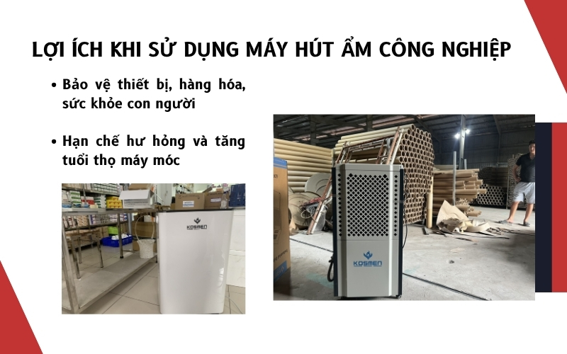 Lợi ích khi sử dụng máy hút ẩm công nghiệp