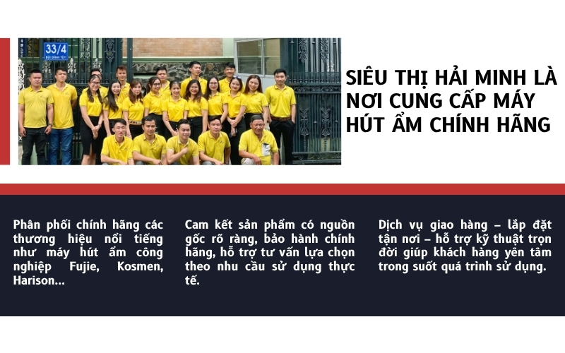 Siêu Thị Hải Minh là nơi cung cấp máy hút ẩm không khí công nghiệp chính hãng