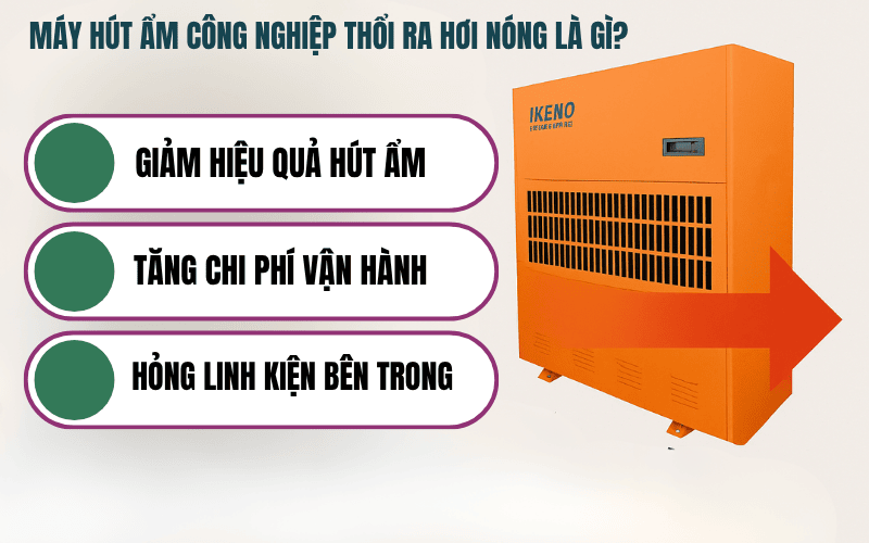 Máy hút ẩm công nghiệp thổi ra hơi nóng là gì? 