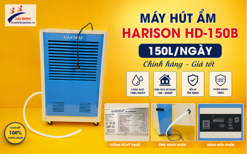 Máy hút ẩm Harison HD-150B 150L/ngày chính hãng giá tốt