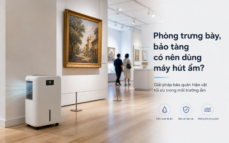 Phòng trưng bày, bảo tàng có nên dùng máy hút ẩm?