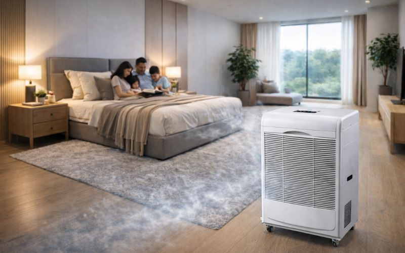 máy hút ẩm công nghiệp FujiE HM6120EB trong lĩnh vực công nghiệp