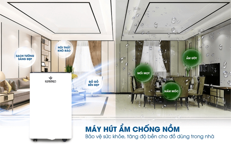 Máy hút ẩm KOSMEN KM 60S chính hãng