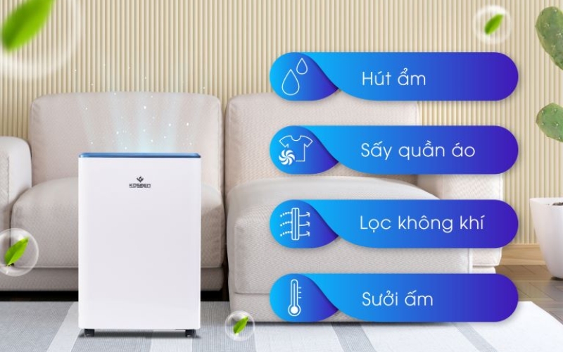 Máy hút ẩm Kosmen KM-12N đa chức năng