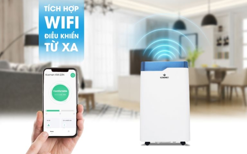 Máy hút ẩm Kosmen ​KM-20N dễ dàng điều khiển từ xa