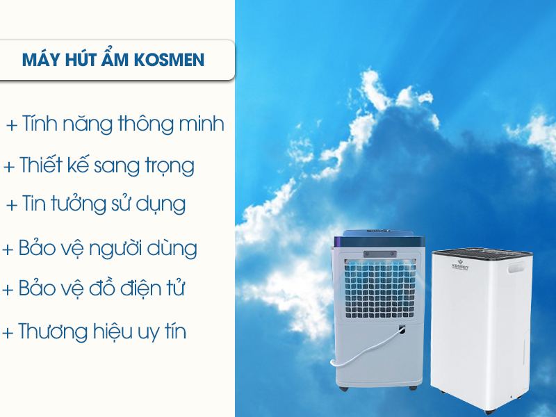 máy hút ẩm kossmen 