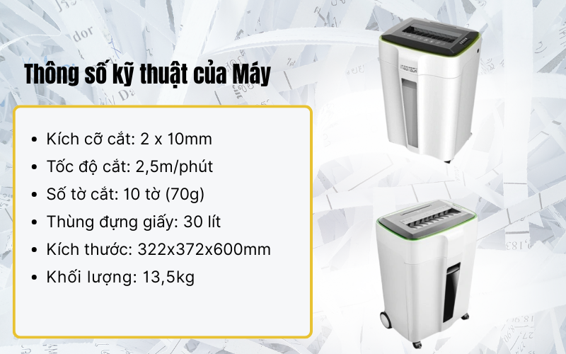 Máy hủy tài liệu Magitech DM-220M