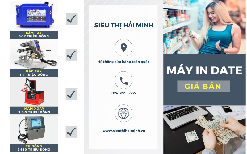 Bảng giá máy bắn date - chi phí cần đầu tư