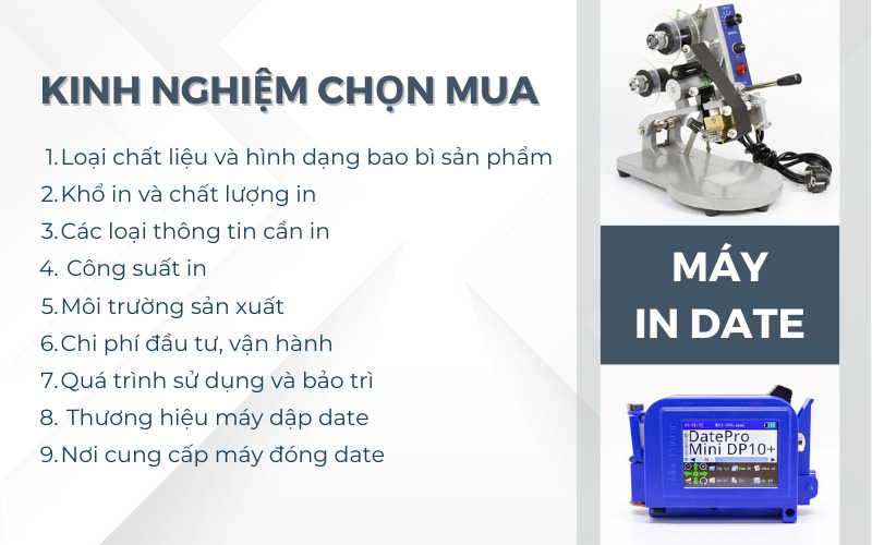 Kinh nghiệm trong chọn mua máy in date