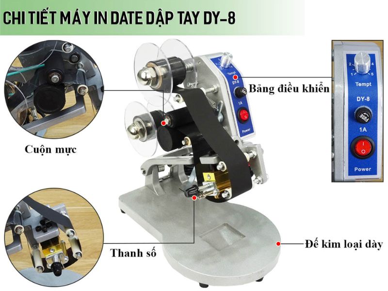 Thiết kế và cấu tạo máy in date DY-8