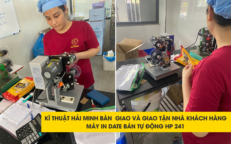 kĩ thuật bàn giao Máy in date bán tự động HP 241