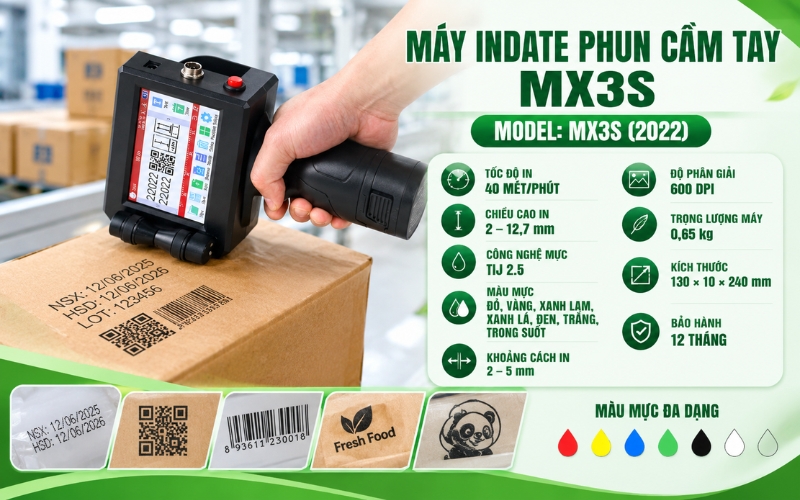 Thông số máy indate phun cầm tay MX3S 