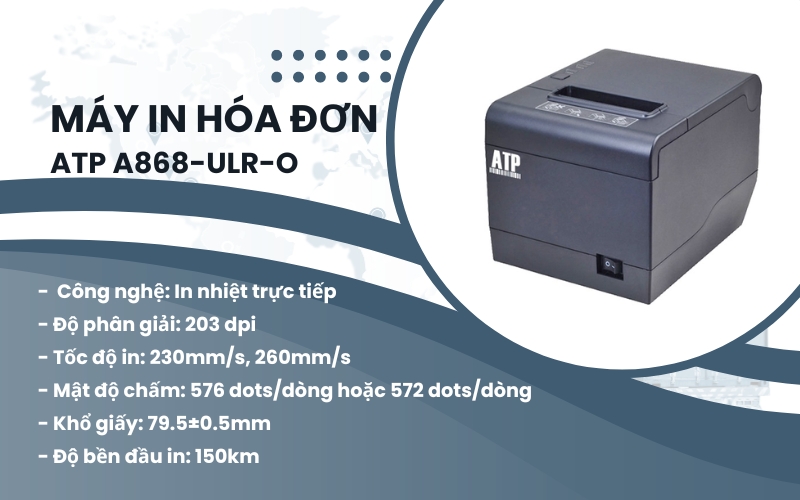Máy in hóa đơn ATP A868-ULR-O