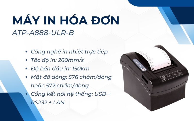 Máy in hóa đơn ATP-A888-ULR-B