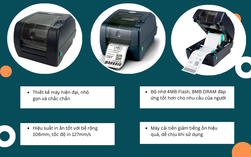 đặc điểm của Máy in mã vạch TSC TTP 345