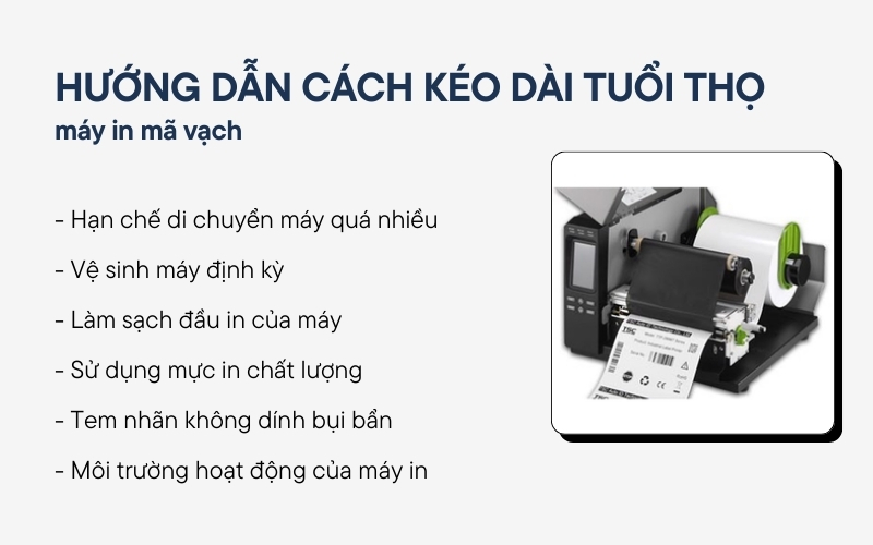 Hướng dẫn cách kéo dài tuổi thọ của máy in mã vạch