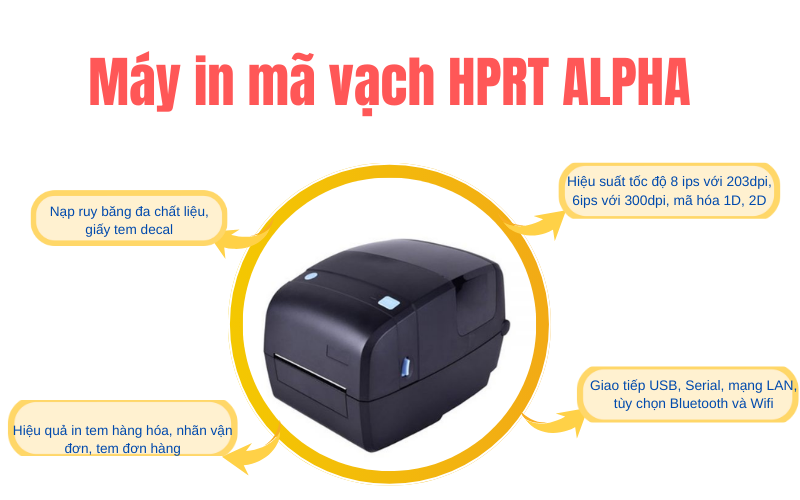 Máy in mã vạch HPRT ALPHA