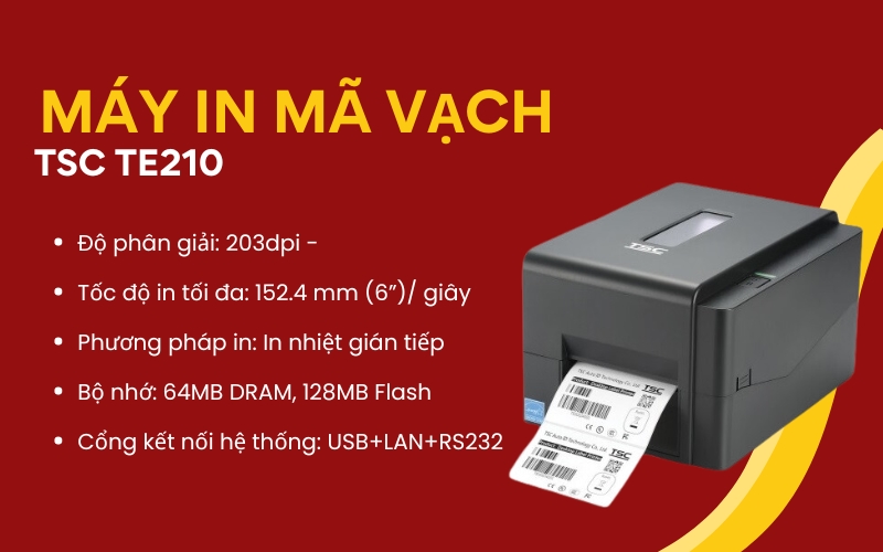 Máy in mã vạch TSC TE210