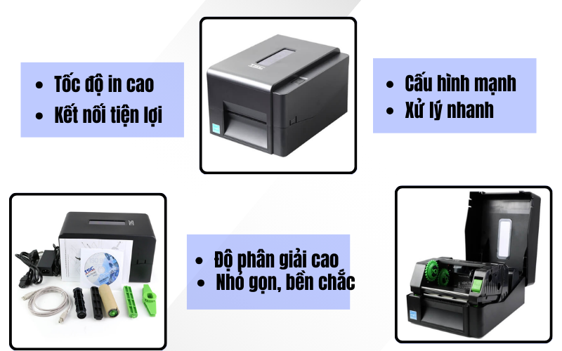 Máy in mã vạch TSC TE300 (USB, bluetooth)
