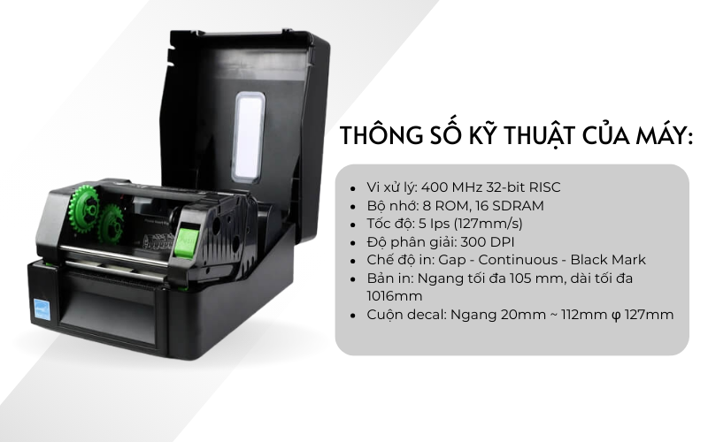 Máy in mã vạch TSC TE300 (USB, bluetooth)