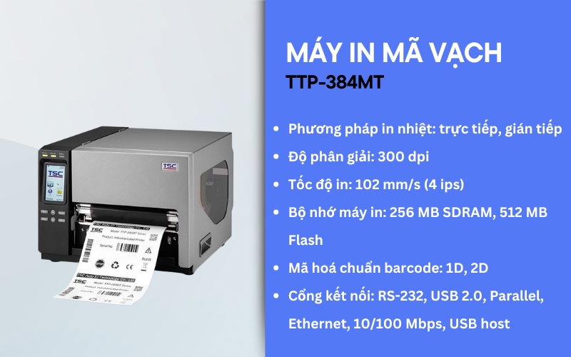 Máy in mã vạch TTP-384MT