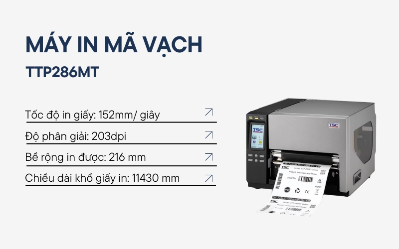 Máy in mã vạch TTP286MT