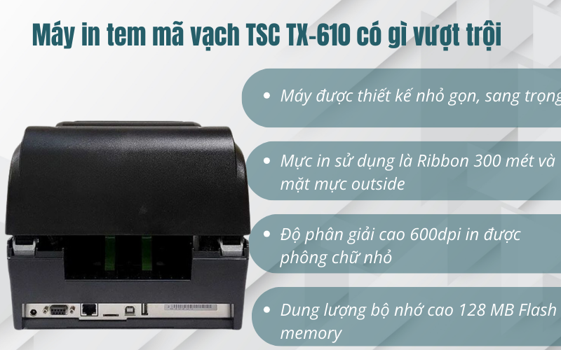 Máy in mã vạch TSC TX-610 có gì vượt trội