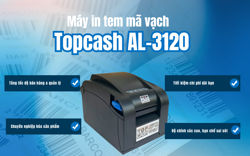 Máy in tem mã vạch Topcash AL-3120