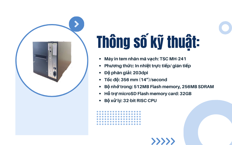 Máy in tem nhãn TSC MH 241