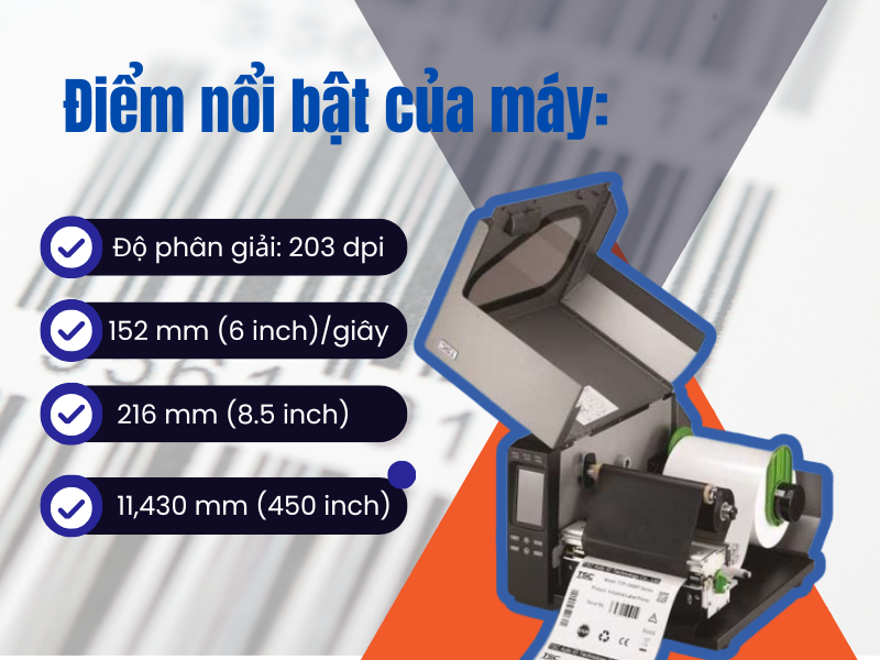 Review chi tiết máy in mã vạch TTP286MT