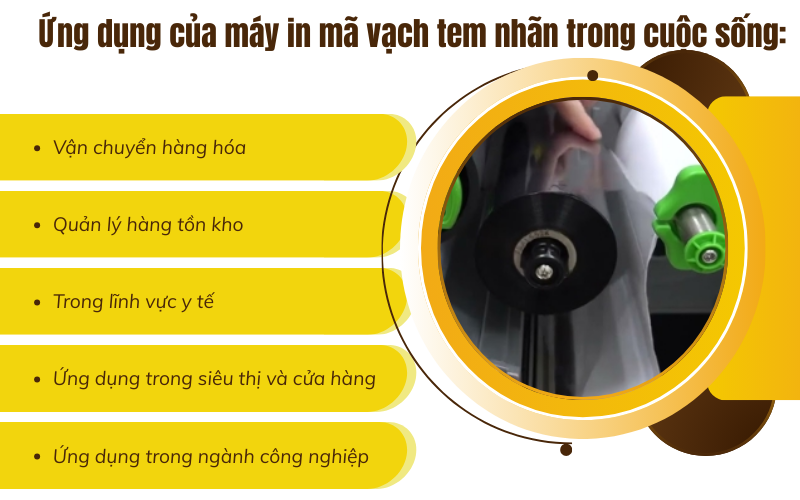 Ứng dụng của máy in mã vạch tem nhãn trong cuộc sống