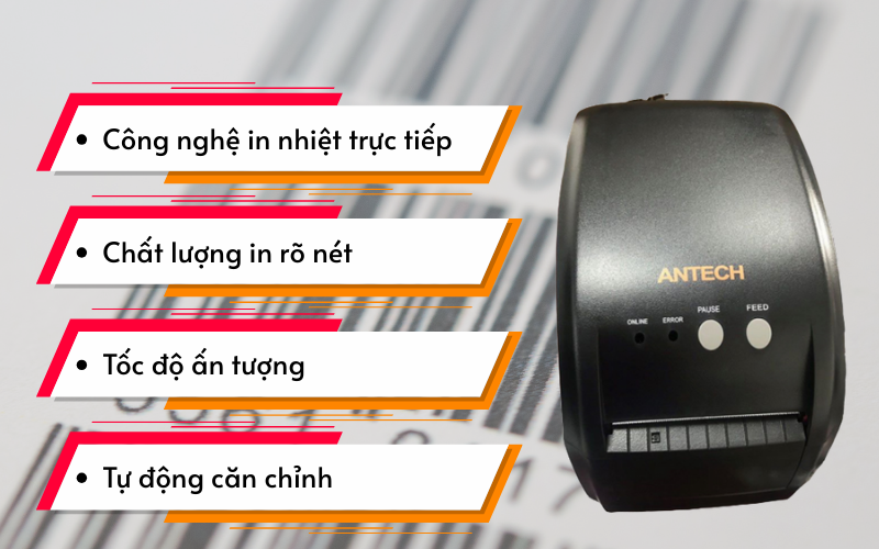 Ưu điểm nổi bật của máy in mã vạch Antech AP3120US: