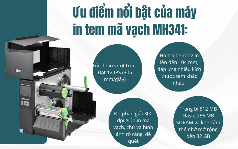 Máy in tem mã vạch MH341