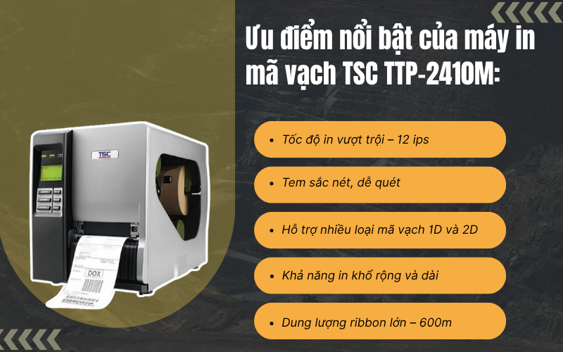 Máy in mã vạch TSC TTP 2410M