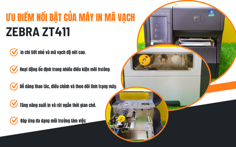 Máy in mã vạch Zebra ZT411-203dpi