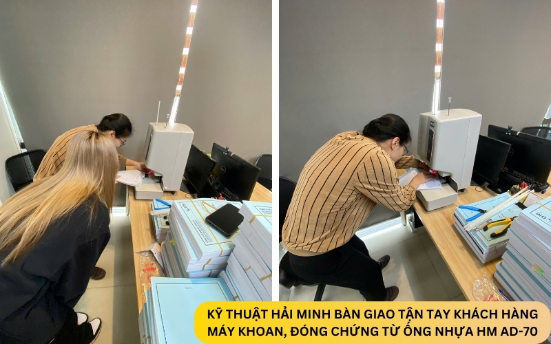 Máy khoan, đóng chứng từ ống nhựa HM AD-70