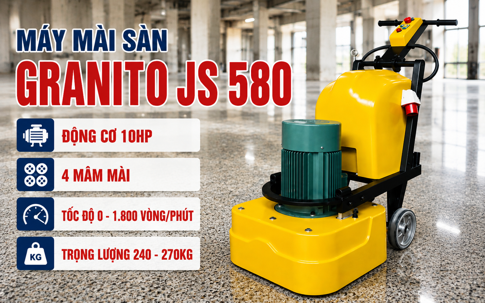 Máy mài sàn Antinco MS250