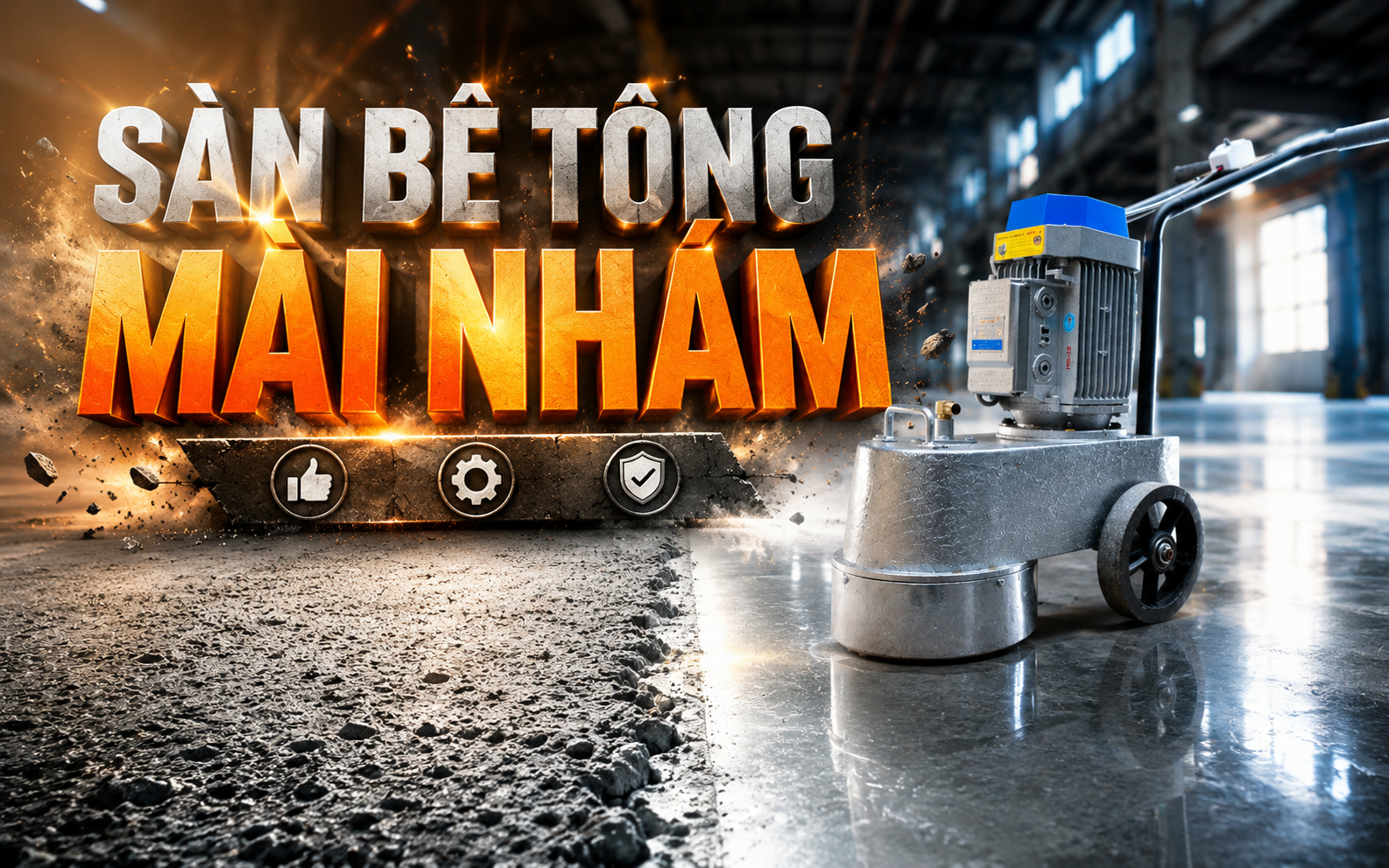 Sàn bê tông mài nhám: Ưu nhược điểm và quy trình thực hiện