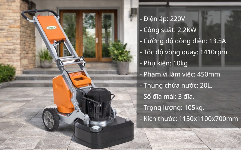 Thông số của máy mài sàn bê tông Hiclean HC 240