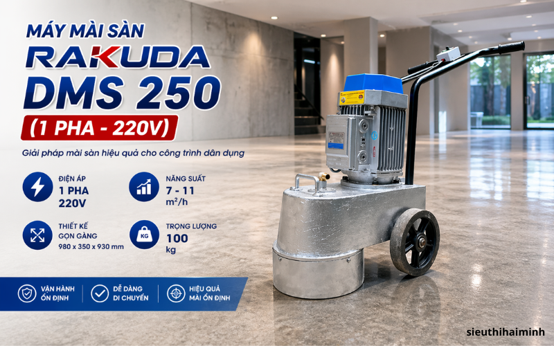 Máy mài sàn Rakuda DMS 250 (1 pha - 220V)