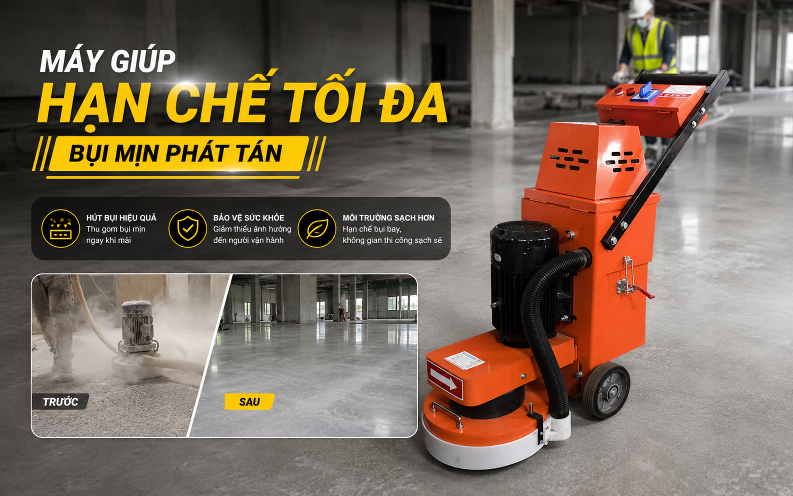 Hạn chế tối đa bụi mịn phát tán
