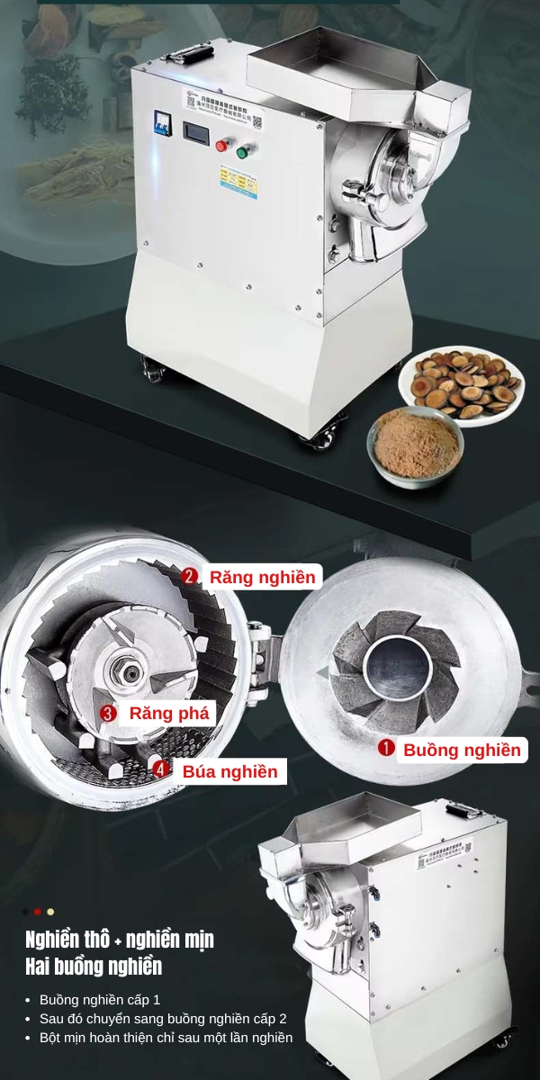 Máy nghiền dược liệu, gia vị Yamafuji DLF-80S