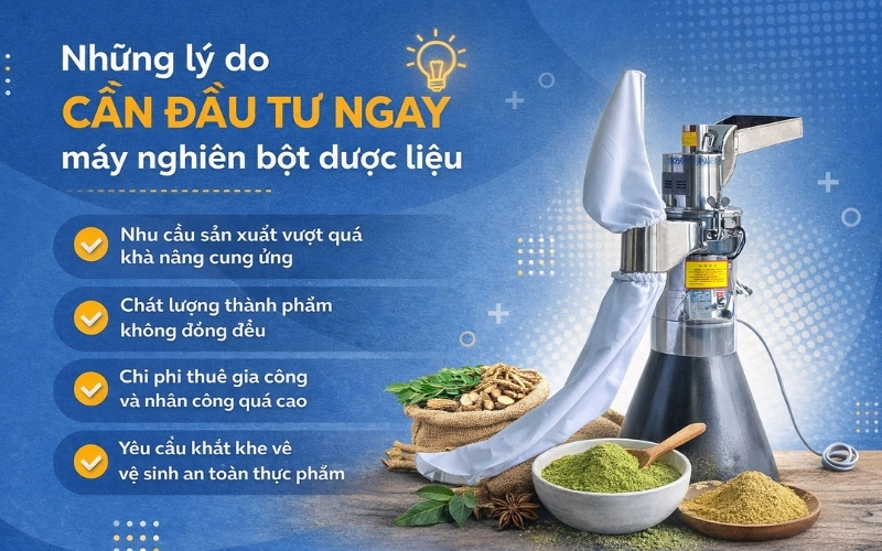Những lý do cần đầu tư ngay máy nghiền bột dược liệu