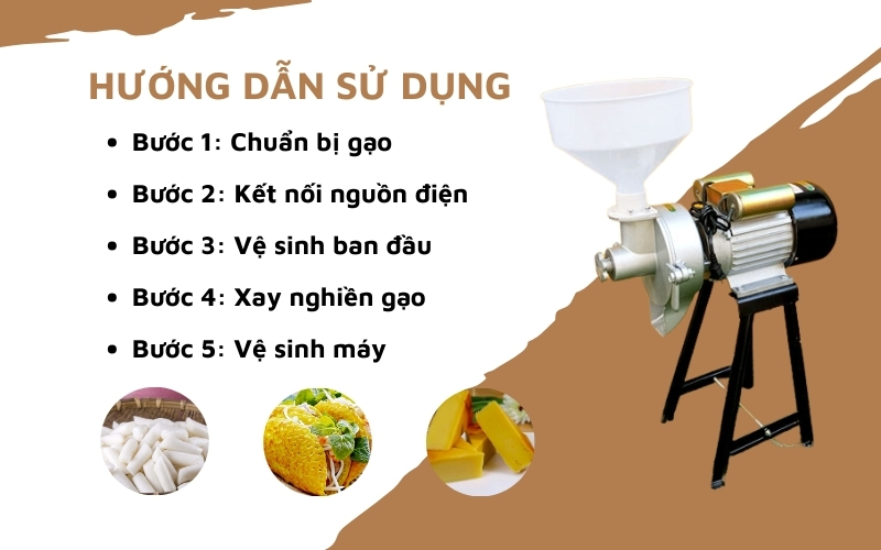 Hướng dẫn sử dụng máy nghiền bột gạo HMBN01