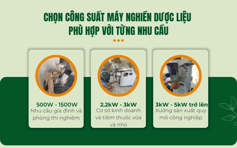 Chọn công suất máy nghiền dược liệu phù hợp với từng nhu cầu