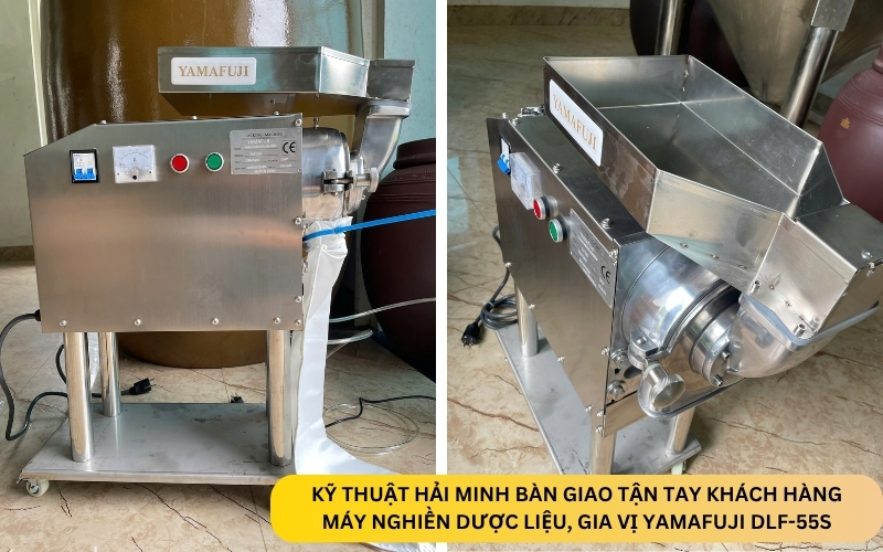 Kỹ thuật Hải Minh bàn giao Máy nghiền dược liệu, gia vị Yamafuji DLF-55S