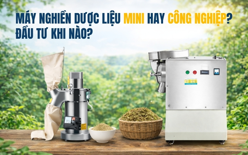 Máy nghiền dược liệu mini hay công nghiệp? Đầu tư khi nào?