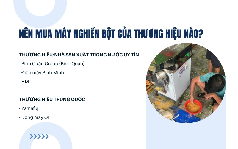 Nên mua máy nghiền bột của thương hiệu nào